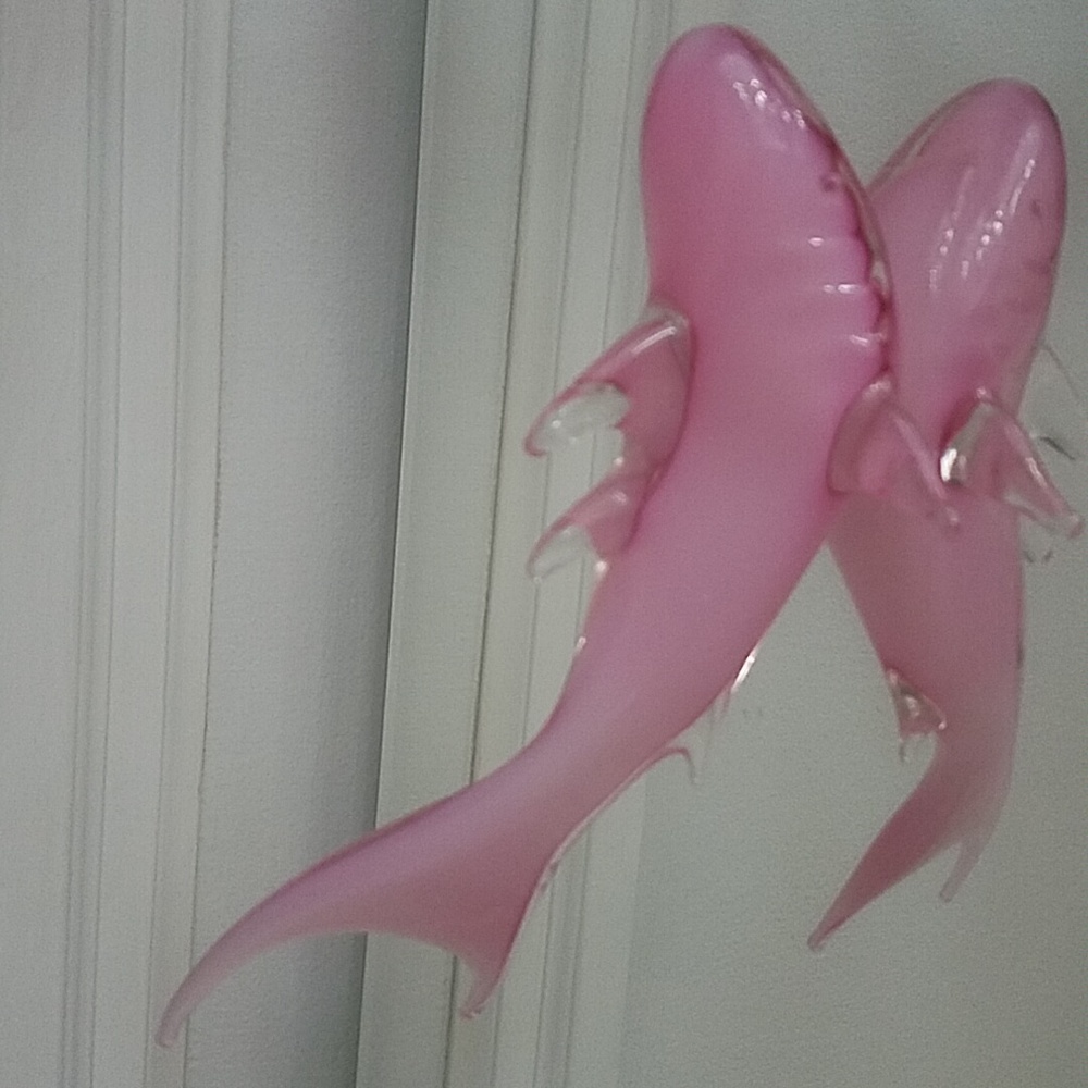 Art Glass Pink Shark